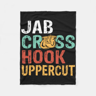 Jab Cross Hook Uppercut Boxer Workout Men Women Ki Fleece Blanket