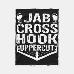 Jab Cross Hook Uppercut Boxer Workout Men Women Ki Fleece Blanket