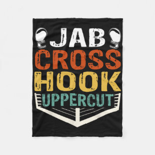 Jab Cross Hook Uppercut Boxer Workout Men Women Ki Fleece Blanket