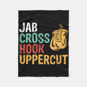 Jab Cross Hook Uppercut Boxer Workout Men Women Ki Fleece Blanket
