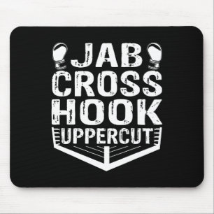 Jab Cross Hook Uppercut Boxer Workout Men Women Ki Mouse Pad