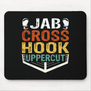Jab Cross Hook Uppercut Boxer Workout Men Women Ki Mouse Pad