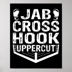 Jab Cross Hook Uppercut Boxer Workout Men Women Ki Poster