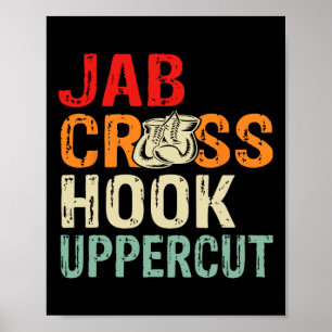 Jab Cross Hook Uppercut Boxer Workout Men Women Ki Poster