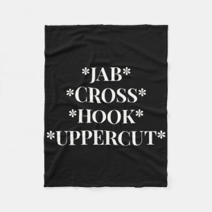 Jab Cross Hook Uppercut Boxer Workout Women Kickbo Fleece Blanket