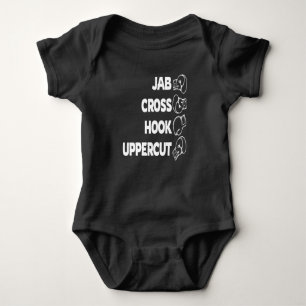 Jab Cross Hook Uppercut Boxing Boxer Box Baby Bodysuit