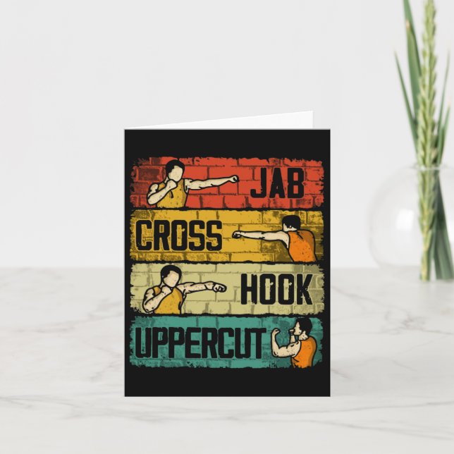 Jab Cross Hook Uppercut Boxing  Card (Front)