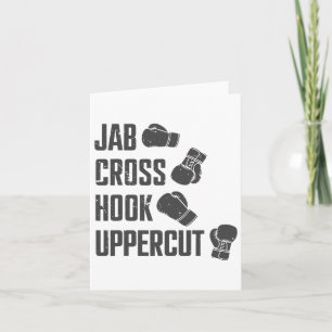 Jab Cross Hook Uppercut Funny Boxing Coach Trainin Card