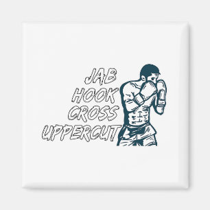 Jab Hook Cross Uppercut Boxing For Boxer Men Boys Magnet