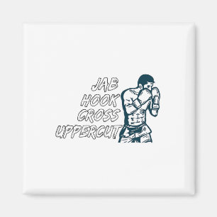 Jab Hook Cross Uppercut Boxing For Boxer Men Boys Magnet