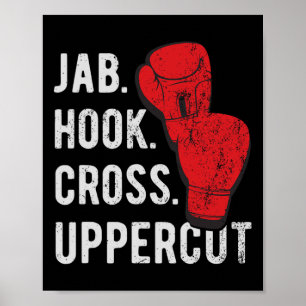 Jab, Hook, Cross, Uppercut - Kickboxing And Boxing Poster