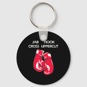 Jab Hook Cross Uppercut Martial Arts Boxing Key Ring
