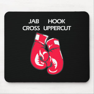 Jab Hook Cross Uppercut Martial Arts Boxing Mouse Pad
