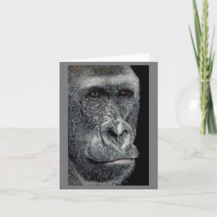 "Jabari" - Gorilla Face Card