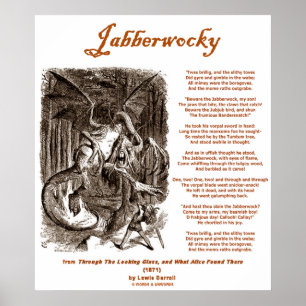 Jabberwocky (Lewis Carroll Through Looking Glass) Poster