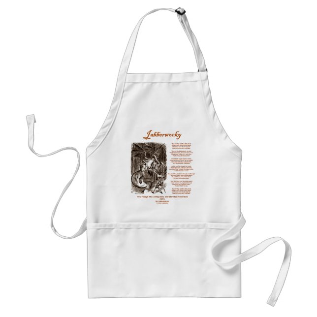 Jabberwocky Poem by Lewis Carroll (Black Adder) Standard Apron (Front)