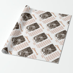 Jabberwocky Poem by Lewis Carroll (Black Adder) Wrapping Paper
