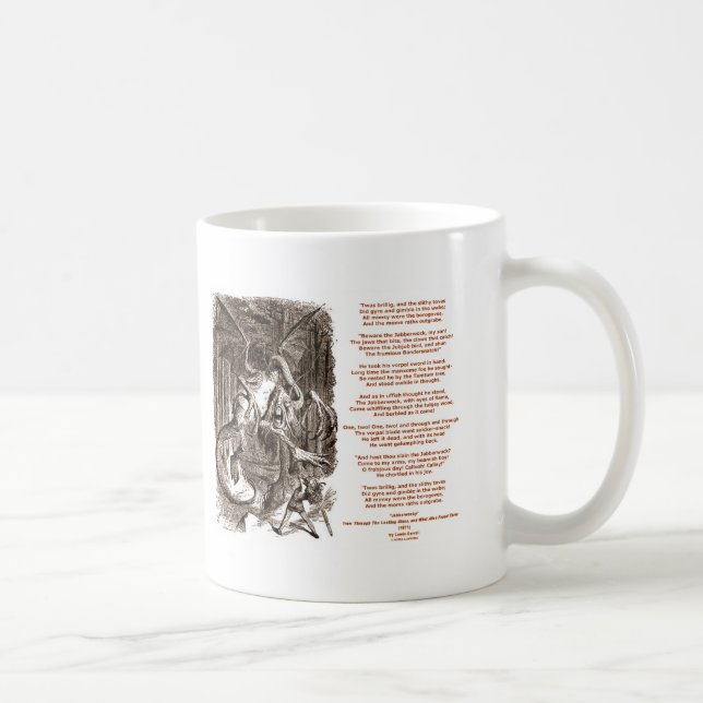 Jabberwocky Poem by Lewis Carroll Coffee Mug (Right)