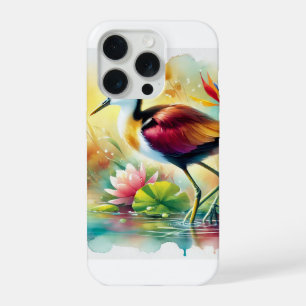 Jacana bird in harmony 210824AREF118 - Watercolor iPhone 15 Pro Case