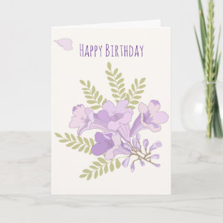 Jacaranda Blooms Australian Birthday Card