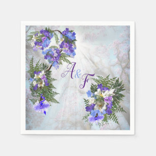 Jacaranda Blooms & Lily Bouquet Napkins