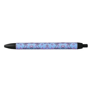 Jacaranda Blossoms Black Ink Pen