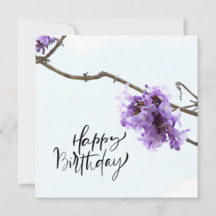 Jacaranda Flowers for Happy Birthday Card