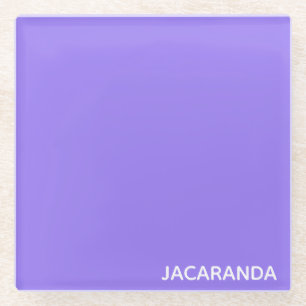 Jacaranda purple colour name glass coaster