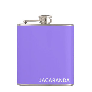 Jacaranda purple colour name hip flask