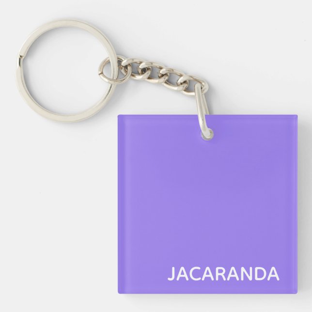 Jacaranda purple colour name key ring (Front)
