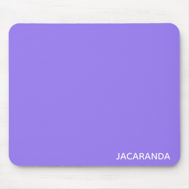 Jacaranda purple colour name mouse pad (Front)
