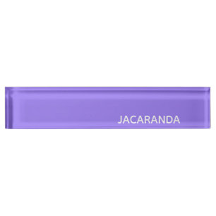 Jacaranda purple colour name nameplate