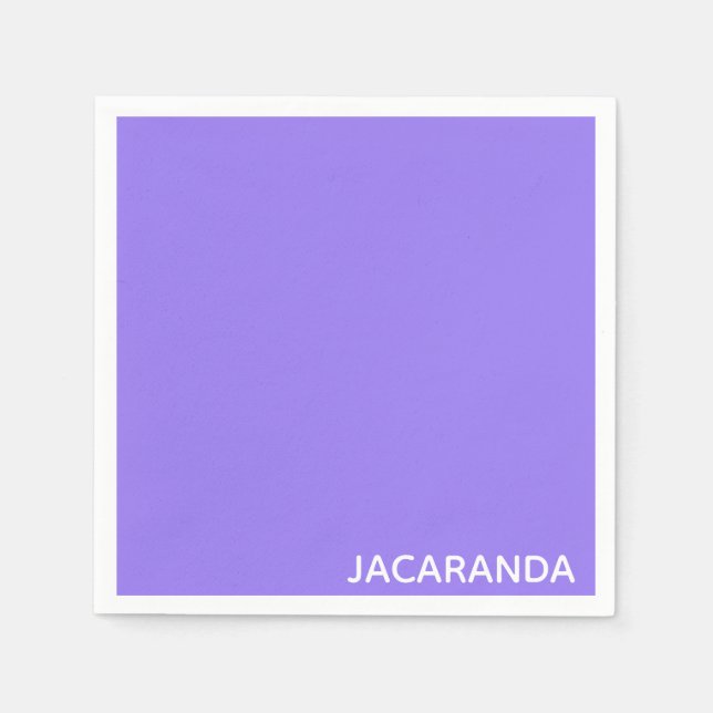 Jacaranda purple colour name napkin (Front)
