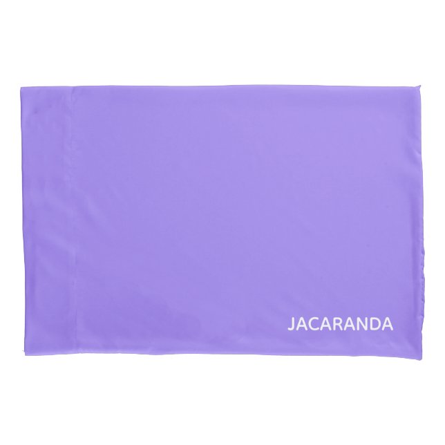 Jacaranda purple colour name pillowcase (Front)