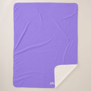 Jacaranda purple colour name sherpa blanket