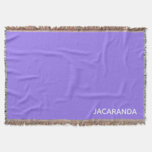 Jacaranda purple colour name throw blanket