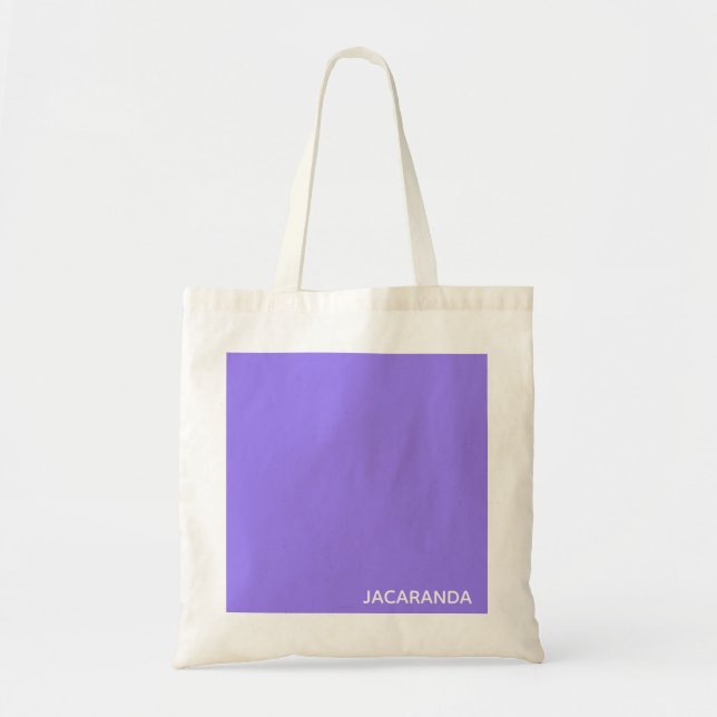 Jacaranda purple colour name tote bag (Front)