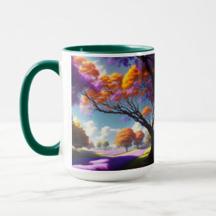 Jacaranda Tree And Lavender Fields, Coffee Mug