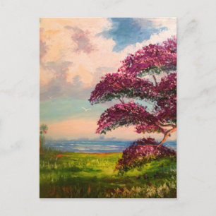 Jacaranda Tree Colourful Postcard