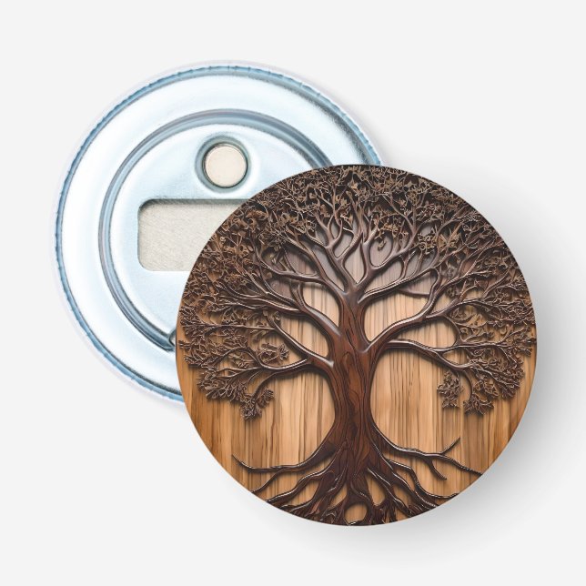 Jacaranda Tree: Nature's Artistry in Wood, Bottle Opener (Front)