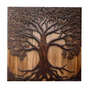 Jacaranda Tree: Nature's Artistry in Wood, Ceramic Tile