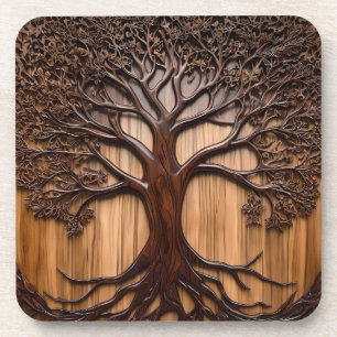 Jacaranda Tree: Nature's Artistry in Wood, Coaster