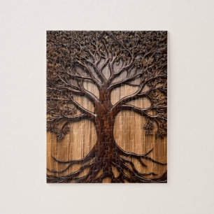 Jacaranda Tree: Nature's Artistry in Wood, Jigsaw Puzzle