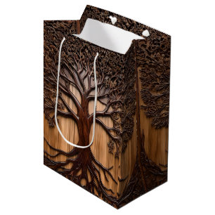 Jacaranda Tree: Nature's Artistry in Wood, Medium Gift Bag