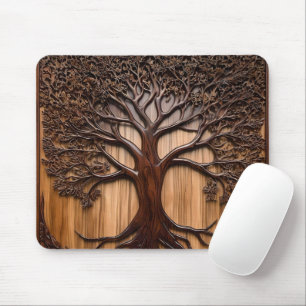Jacaranda Tree: Nature's Artistry in Wood, Mouse Pad