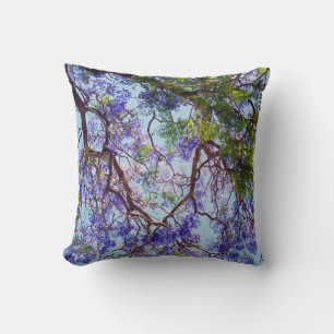 Jacaranda Tree Oil Paint, Cushion