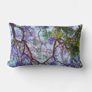 Jacaranda Tree Oil Paint, Lumbar Cushion