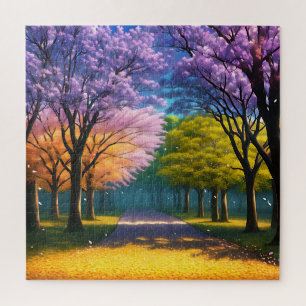 Jacaranda Trees Enchanting, Jigsaw Puzzle