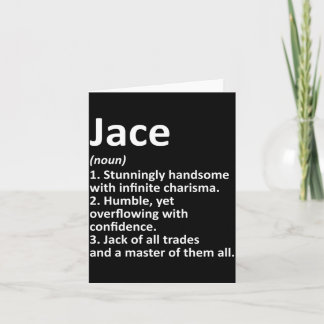 Jace Definition Personalised Name Funny Birthday Card