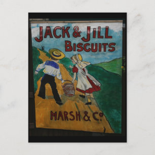 Jack and Jill Biscuits vintage advertising poster Postcard